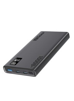 اشتري 10000 mAh Promate Universal 10000mAh Ultra-Slim Power Bank,  with 20W USB-C Input/Output Port, QC 3.0 Output, USB-C Ports, LCD Screen and Over-Heating Protection for Smartphones and Tablets, Bolt-10PD Black في الامارات