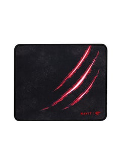 Buy Gaming Mouse Pad With Non-Slip Rubber Base, Edged Design, And Fine Mesh Cloth - Black in Saudi Arabia