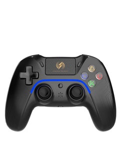 Buy Black Wireless Controller Compatible with PS4/PS4 Pro/PS4 Slim/PC/iOS 13.4/Android 10, Gaming Controller with Touchpad, Motion Sensor, Speaker, Headphone Jack, LED and Back Button in UAE