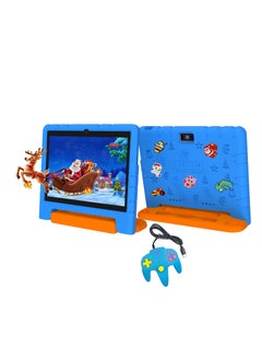 Buy 10.1 Inch Android 12 Kids Tablet Dual Sim Wifi Dual Camera And Zoom App Supported With Convertible Eva Case Stand And Gamepad Early Education Tab in UAE