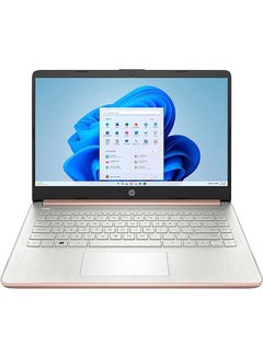 اشتري 2024 Newest 14s Slim Laptop With 14-Inch Display, Pentium Silver N5030 Processor/4GB RAM/128GB SSD/Intel UHD Graphics 605/Windows 11 English Rose Gold في الامارات