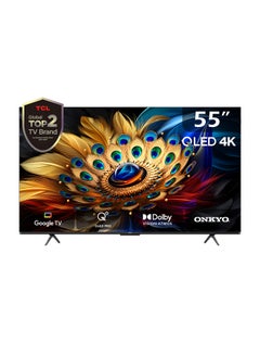 Buy 55 Inch QLED Google TV, (2024), Built in receiver, And Native DLG 120HZ Refresh Rate,built In Receiver - 55C655 Black in UAE