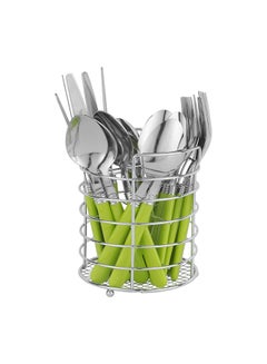 اشتري Royalford Stainless Steel Cutlery Set with Holder- RF12120/ 24 Pieces Spoons Set, Includes 6 Dinner Knives, 6 Forks, 6 Spoon, 6 Teaspoons/ Stylish and Light-Weight Multicolor في الامارات