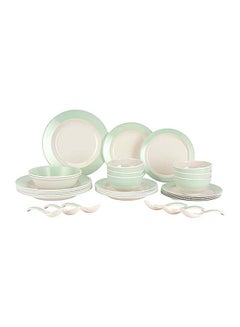 Buy Royalford 32pcs Melamineware Dinner Set RF12511 Includes Deep and Side Plates, Serving and Rice Bowls and Soup Spoons Dishwasher-Safe and Freezer-Friendly Food-Grade Multicolor 3kg in UAE