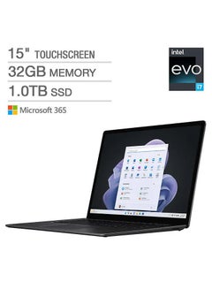 Buy Surface Laptop 5 With 15-Inch Display, Core i7-1255U Processor/32GB RAM/1TB SSD/Intel Iris XE Graphics/Windows 11 Home English Matte Black in UAE