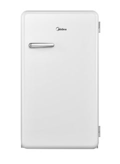 Buy 142L Gross Single Door Retro Style Refrigerator, Compact Size Free Standing, Best For Bedroom, Office & Mini Bar, Freezer Compartment Inside, Quick Cooling & Easy Cleaning 142 L MDRD142SLE01 White in UAE