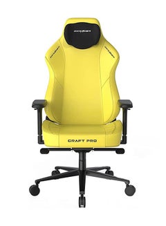 اشتري DXRacer Craft Pro Classic Gaming Chair, Extra Wide And Thick Seat Cushion, Adjustable Armrests, Anti-Pinch Hand Protective Cover, Memory Foam Headrest - Yellow في الامارات