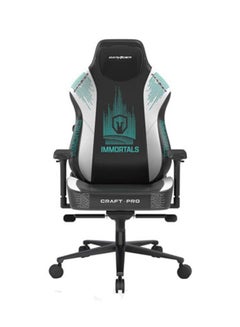 اشتري DXRacer Craft Pro - Immortals Edition Gaming Chair, Extra Wide And Thick Seat Cushion, Adjustable Armrests, Anti-Pinch Hand Protective Cover, Memory Foam Headrest - Black & White في الامارات