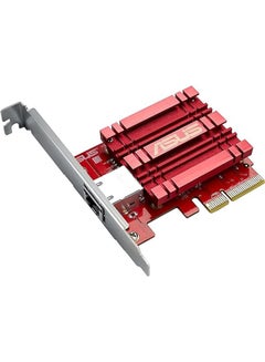 Buy XG-C100C 10GBase-T PCIe Network Adapter, 10Gbps Networking, RJ45 Port, QoS, Win & Linux Compatible, Red | 90IG0760- M00B00 Multicolour in UAE