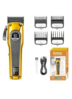 اشتري Rechargeable Professional Hair Clipper, LCD Screen Display Hair Clipper for Saloon and Personal Multicolour في الامارات