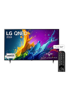 Buy 75 Inch LG QNED QNED80 4K Smart TV AI Magic remote HDR10 webOS24 2024 75QNED80T6B.AMVE Black in UAE