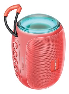 Buy Portable Wireless Speaker, High-Definition 5W True Wireless Speaker with Stunning LED Lights, 8-Hour Playtime, USB Media Port, TF Card Slot and 3.5mm Port Red in Saudi Arabia