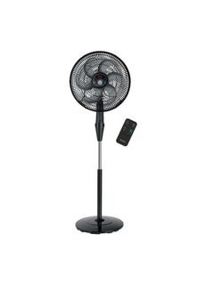 اشتري Tefal  Stand Fan, 16 Inch, 3 Speeds, With Remote Control, Silence Force and Anti-Mosquito Repellent VG4135EE 75 W VG4135EE Black في مصر