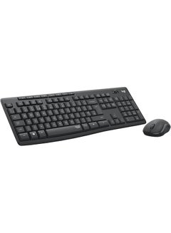 Buy MK295 Silent Wireless Mouse & Keyboard Combo with SilentTouch Technology, Full Numpad, Advanced Optical Tracking, Lag-Free Wireless, 90% Less Noise, EN Keyboard - Graphite in UAE