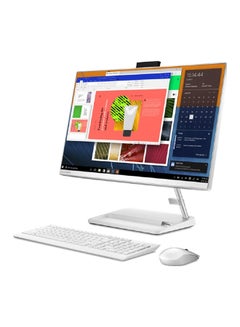 Buy IdeaCentre 3 24-Inch FHD Touch Screen Display, Core i5-1135G7 Processor/8GB RAM/128GB SSD + 1TB HDD/2GB Nvidia Geforce MX 450 Graphics/Window 11 Pro With Wireless Mouse and Keyboard English/Arabic White in UAE