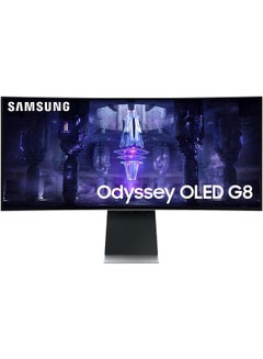 Buy Samsung 34 Inch Odyssey OLED G8 175Hz Curved Smart Gaming Monitor Silver in Egypt