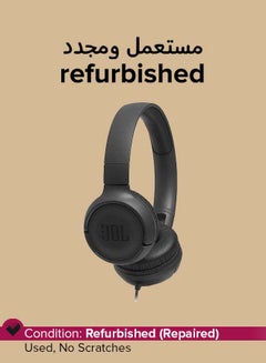 Buy Refurbished - Tune 500 Wired On-Ear Headphones Black in Saudi Arabia