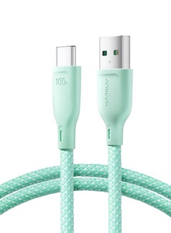 Buy 100W Supe Fast Charging Multi-Color Series USB A To Type-C Data Cable Huawei, Honor, Samsung, OPPO, Vivo Etc  1m Green in UAE