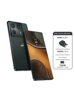 اشتري Edge 50 Ultra 5G Dual SIM  Forest Grey 16GB+16GB RAM 1TB With Moto Buds+ 6 Month Screen Protection - Middle East Version في السعودية