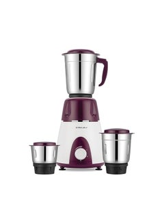 اشتري Rex Mixer Grinder |Mixie For Kitchen With Nutri-Pro Features|3 SS Mixer Jars For Heavy Duty Grinding|Adjustable Speed Control|Multifunctional Blade System|2 Year Warranty By Bajaj | 500 W 410607 Purple في الامارات