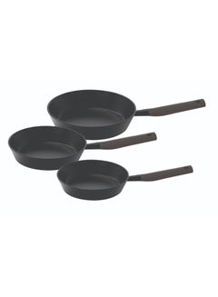 اشتري 3 Piece Artisan Granite Fry Pan 26 - Grill 28 +Rec 31 Black في مصر