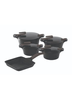 اشتري 9 Piece Artisan Granite  (18-22-26-30) Grill 28 Black Black في مصر