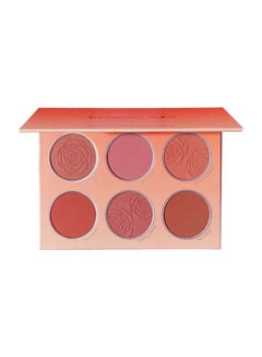 Buy Floral Flush Blush Palette 6-Color Pressed Powder Blush Palette High Pigment Non-Fading Long Lasting Natural Matte Lightweight Blusher Fading Long Lasting Natural Matte Lightweight Blusher in UAE