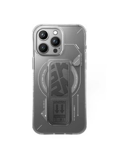 Buy Helio Series Mag-Charge Case For iPhone 15 Pro Max With Grip-Stand - Grey in UAE