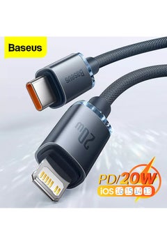 Buy PD 20W USB C to Lightning Cable, (1.2m) Braided Fast Charger iPhone Cable With High-Speed Data Transmission Compatible With iPhone 14 Pro Max/14 Pro, 13 12 11 Pro Max, SE, iPad And More – Black in UAE