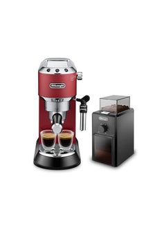 اشتري Dedica Style Pump Espresso Machine (Bundle) 1.1 L 1350 W EC685.R+KG79 Red + Black في الامارات