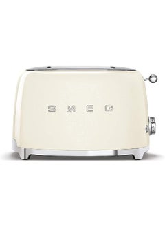 Buy Smeg TSF01CRUK, 50's Retro Style 2 Slice Toaster,6 Browning Levels,2 Extra Wide Bread Slots, Defrost and Reheat Functions, Removable Crumb Tray, Cream, 1 Year Warranty 100 W TSF01CRUK Cream in Egypt