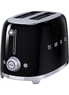 Buy Smeg Tsf01Bluk Retro 2 Slice Toaster, 6 Browning Levels, Extra-Wide Bread Slots, Defrost And Reheat Functions, Removable Crumb Tray, 950 W, Black"Min 1 year manufacturer warranty" 950 W Tsf01Bluk Black in UAE