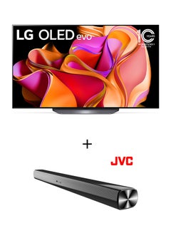 اشتري evo C3 83 inch 4K Smart TV 2023 With Magic Remote, HDR + 2.0CH Soundbar Plus Bluetooth, Usb, Fm Radio With 600W PMPO OLED83C36LA+TH-N322B Black في الامارات