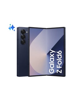 اشتري هاتف Galaxy Z Fold 6 ثنائي الشريحة، باللون الأزرق الداكن، وذاكرة الوصول العشوائي (RAM) سعة 12 جيجابايت، وذاكرة تخزين داخلية 256 جيجابايت، يدعم تقنية 5G - إصدار الشرق الأوسط في الامارات