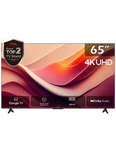 اشتري تلفزيون ذكي 4K UHD من Google مقاس 65 بوصة، HDR 10، صوت Dolby، تحسين الألوان الديناميكي، تصميم بدون إطار معدني (موديل 2024) في السعودية