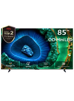 اشتري 85 Inch 4K QD-Mini LED Smart Google TV, HDR 3500nits, ONKYO 2.2.2ch, 144Hz VRR+240Hz DLG, Imax Enhanced, Ultra-slim Design (2024 Model) 85C855 Black في الامارات