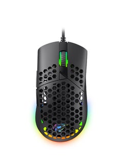 اشتري Wired Gaming Mouse RGB Gaming Mouse Ultra Lightweight Honeycomb Case Adjustable 7200 DPI 7 Programmable Buttons في السعودية