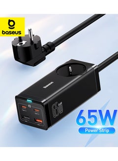 Buy USB C Charger PowerCombo 65W  5 in 1 Travel Power Strip USB C Desk Charging Station with 1AC Outlets, Fast Charging Extension Cord for Laptops iPhone Samsung iPad (100W Type C Cable Included) Black in Egypt