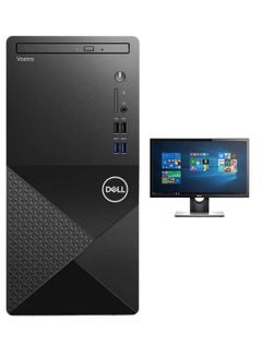 Buy Vostro 3910 Tower PC, Core i3 Processor/16GB RAM/512GB SSD + 1TB HDD/Intel UHD 600 Graphics/Windows 11 With Keyboard-Mouse + Monitor 22 Inch Black in Saudi Arabia