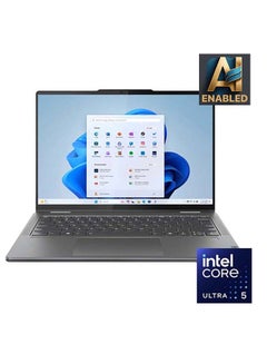 Buy Yoga 7i 2-in-1 Laptop With 14-Inch Display, Core Ultra 5 125U Processor/16GB RAM/512GB SSD/Intel UHD Graphics/Windows 11 Home English Storm Grey in UAE