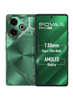 اشتري هاتف POVA 6 Pro 5G باللون الأخضر المذنب وذاكرة الوصول العشوائي (RAM) سعة 12 جيجابايت وسعة 256 جيجابايت - إصدار الشرق الأوسط في الامارات