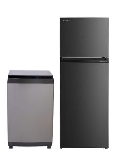 Buy Bundle, Refrigerator - 463L And Washing Machine, 11kg, Top Load AW-UK1100HUPEG(SK) GR-RT624WE-PMN Gray in Egypt