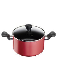 اشتري Set of 12 Pieces Cookware   NonStick With Thermo Signal  Red  Super Cook B243SC87 Red 28cm في السعودية