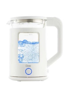 Buy Electric Glass Kettle LED Color Indicator With Self-Off Function And Water Level Indicator 1.7 L 1500 W JN03201 White in Saudi Arabia