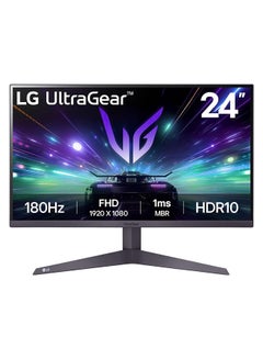 اشتري شاشة ألعاب 24 UltraGear™ FHD بمعدل 180 هرتز، و1 مللي ثانية MBR، وHDR 10، وAMD FreeSync™، ومزامنة الحركة الديناميكية، ونسبة العرض إلى الارتفاع 16:9 في الامارات