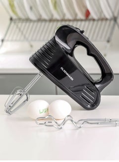 اشتري Hand Mixer With 5 Speed  ABS Material 2 Dough Hooks And 2 Beaters Mix Stir Blender Whip 4 Function 200 W OMHM2333 Black في السعودية