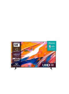 Buy 58 Inch 4K UHD Smart Tv With Dolby Vision Pixel Tuning 1 Year Full Warranty 58A62KS Black in UAE