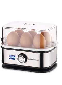 Buy Super Egg Boiler Upto 6 Eggs At A Time With 3 Boiling Modes And Stainless Steel Body 400 W 16069 Silver/Black in UAE