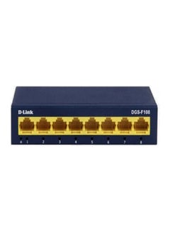 Buy 8 Port Gigabit Desktop Unmanaged Switch, Up To 2Gbps Duplex Mode, Energy Saving, Plug and Play Installation, 4K Mac Address Capacity | DGS-F108 Blue in Egypt