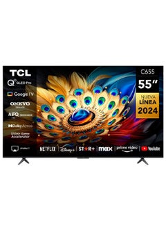 اشتري 55 Inch 4K HDR10 QLED Pro Smart Google TV with Dolby Vision Black 55C655 55C655 Black في الامارات